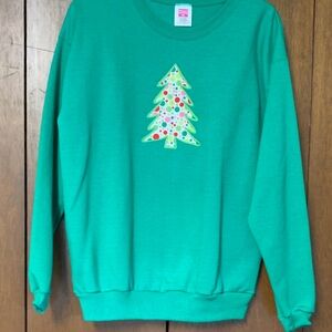 Sweatshirt with Colorful Tree Design